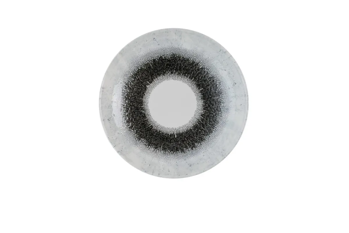 Assiette coupe plate rond Quartz Black porcelaine vitrifiée Ø 24,8 cm Fusion - CHURCHILL New