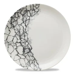 CHURCHILL Assiette coupe plate rond Quartz Black porcelaine vitrifiée Ø 18,2 cm Fusion Outlet