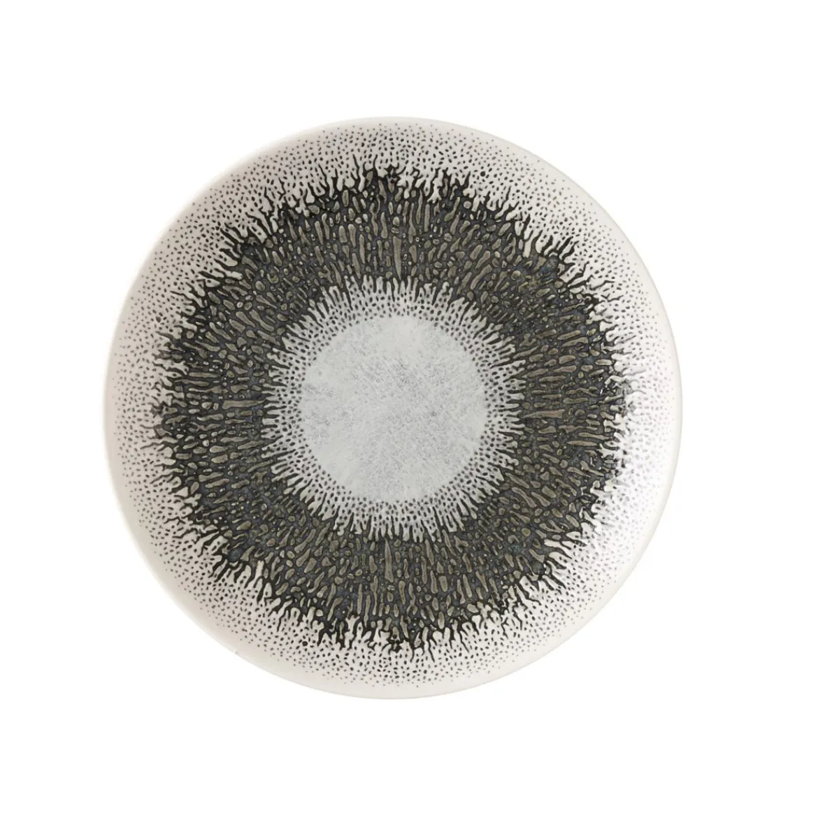 CHURCHILL Assiette coupe plate rond Quartz Black porcelaine vitrifiée Ø 16,5 cm Fusion Clearance