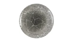 Assiette coupe plate rond Quartz Black porcelaine vitrifiée Ø 28,8 cm Kintsugi Reverse - CHURCHILL Hot
