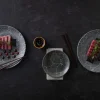 CHURCHILL Assiette coupe plate rond Quartz Black porcelaine vitrifiée Ø 26 cm Kintsugi Reverse Sale
