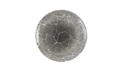 CHURCHILL Assiette coupe plate rond Quartz Black porcelaine vitrifiée Ø 26 cm Kintsugi Reverse Sale