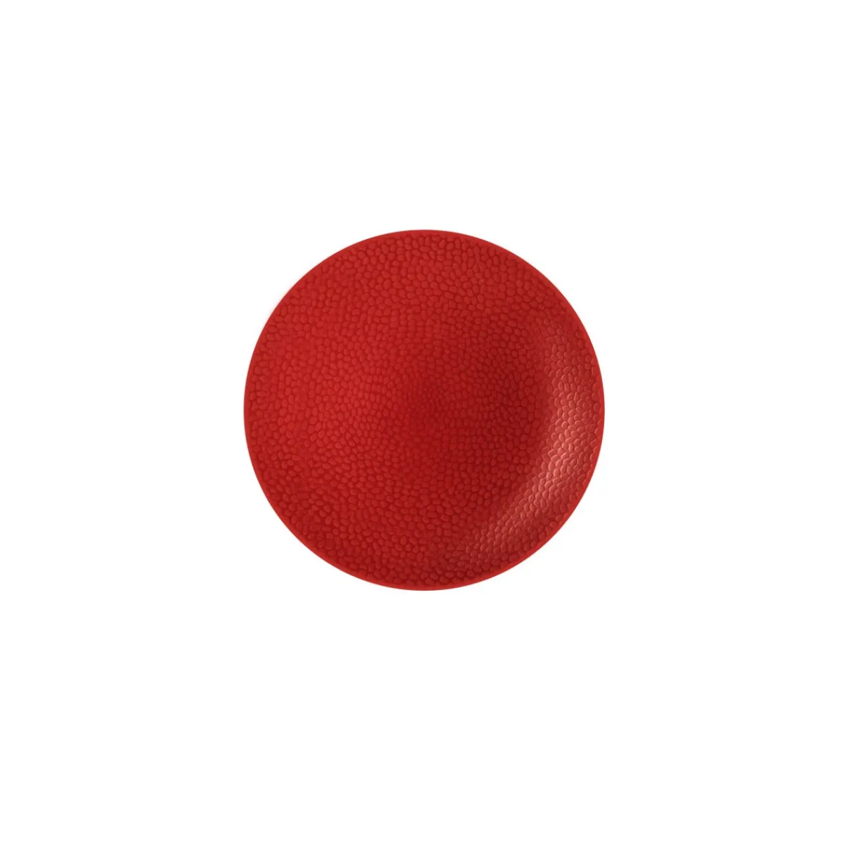 Assiette coupe plate rond rouge grès émaillé Ø 21 cm Stone - MEDARD DE NOBLAT Outlet