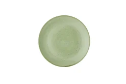 Assiette coupe plate rond Sage Green porcelaine vitrifiée Ø 27 cm Evolve Stonecast - CHURCHILL Online
