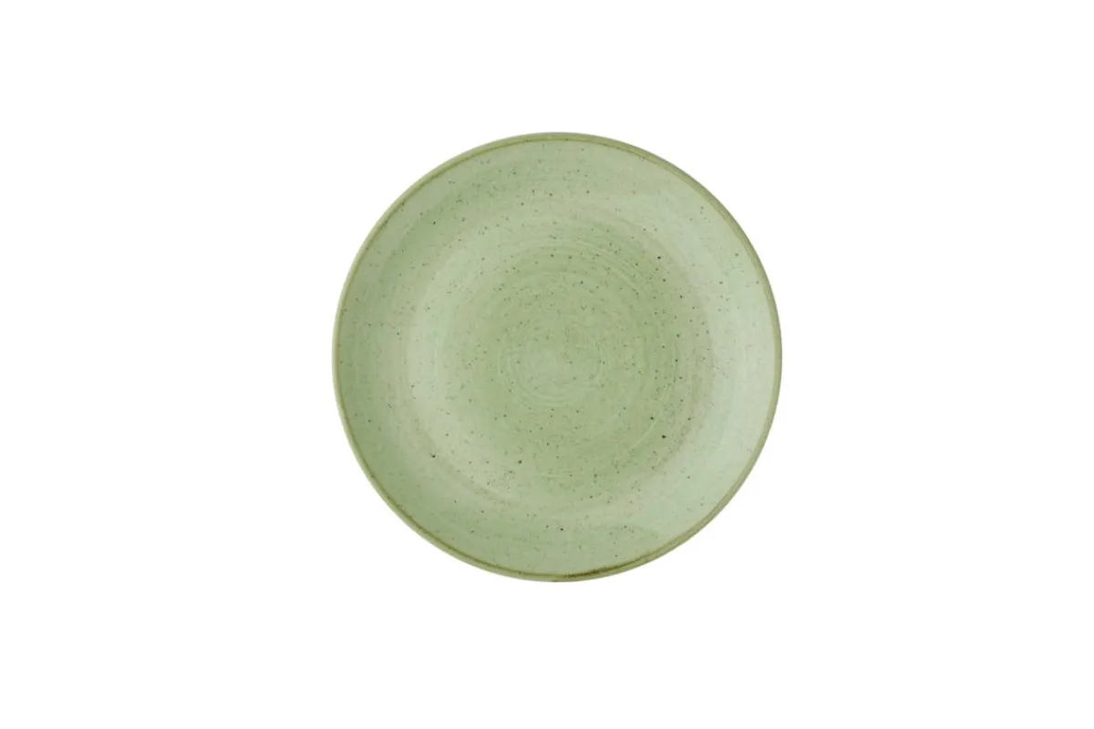 Assiette coupe plate rond Sage Green porcelaine vitrifiée Ø 27 cm Evolve Stonecast - CHURCHILL Online