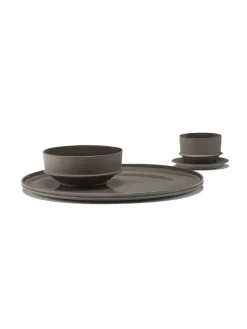 SERAX Assiette coupe plate rond Slate porcelaine Ø 33 cm Dune Discount