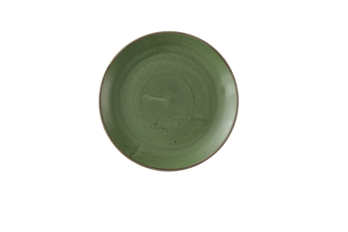 CHURCHILL Assiette coupe plate rond Sorrel Green porcelaine vitrifiée Ø 28,8 cm Stonecast Sorrel