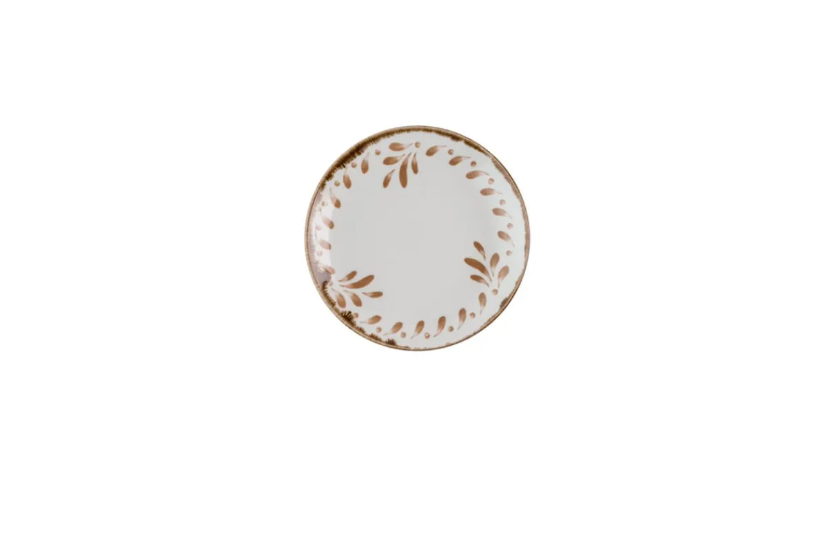 DUDSON Assiette coupe plate rond terracotta porcelaine vitrifiée Ø 16 cm Harvest Mediterranean Online
