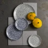DUDSON Assiette coupe plate rond terracotta porcelaine vitrifiée Ø 16,5 cm Terrazzo New