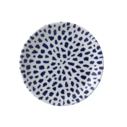 DUDSON Assiette coupe plate rond terracotta porcelaine vitrifiée Ø 21,7 cm Terrazzo Clearance