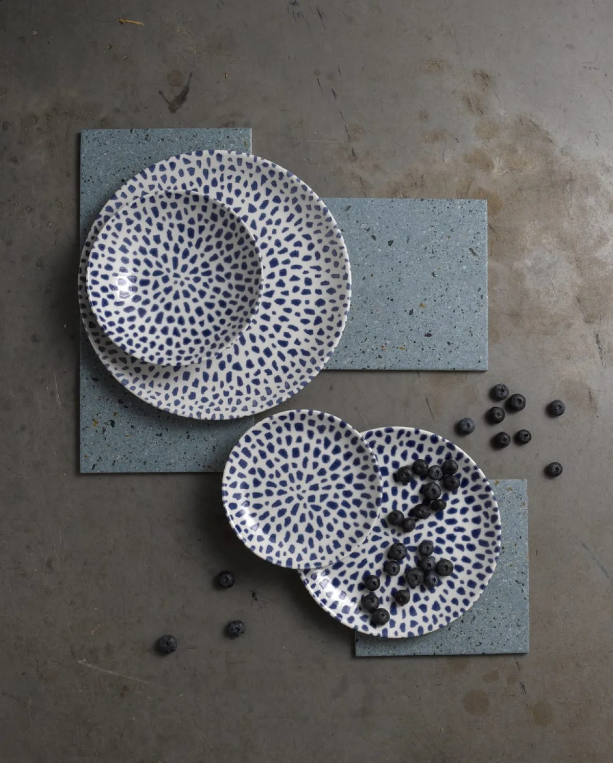 DUDSON Assiette coupe plate rond terracotta porcelaine vitrifiée Ø 21,7 cm Terrazzo Clearance