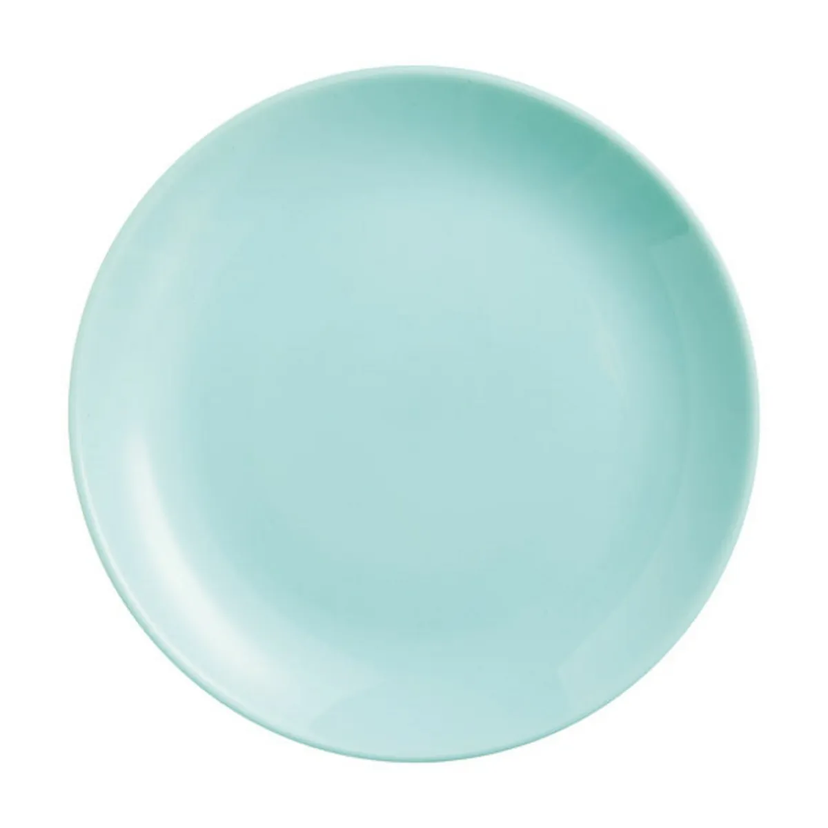 LUMINARC Assiette coupe plate rond turquoise verre opal Ø 19 cm Diwali Discount