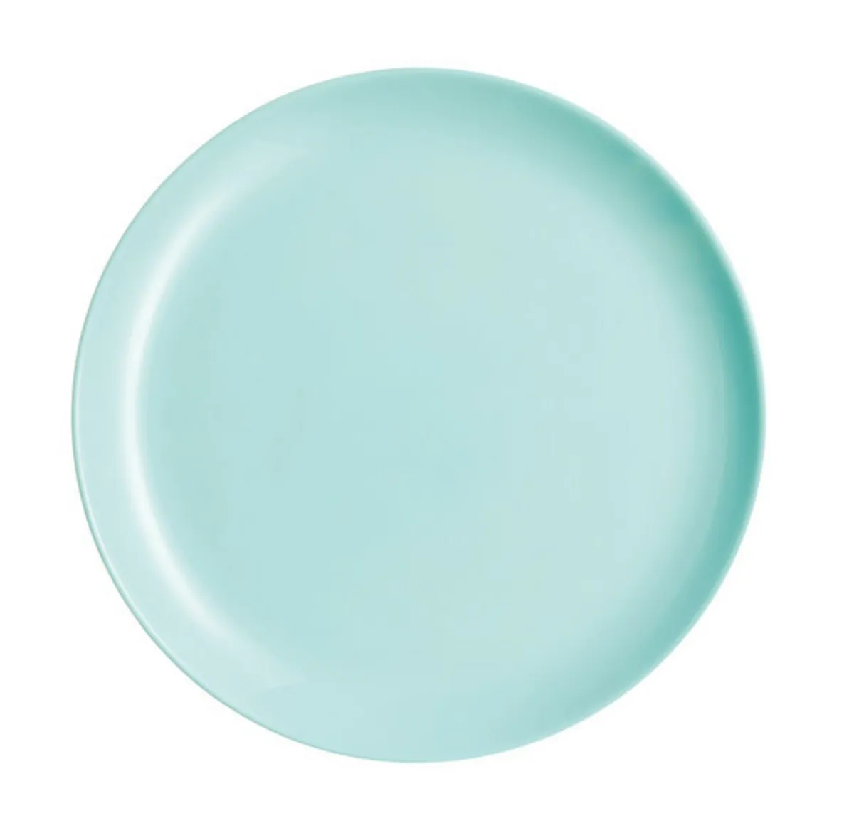 Assiette coupe plate rond turquoise verre opal Ø 25 cm Diwali - LUMINARC
