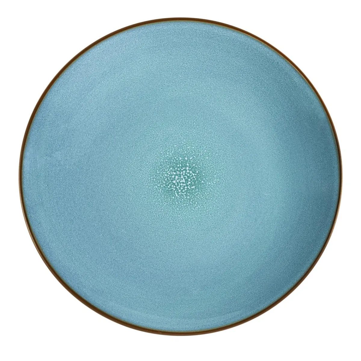 MEDARD DE NOBLAT Assiette coupe plate rond turquoise grès émaillé Ø 26,5 cm Feeling Discount