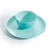 LUMINARC Assiette coupe plate rond turquoise verre opal Ø 27 cm Diwali Clearance
