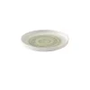 Assiette coupe plate rond vert porcelaine vitrifiée Ø 16 cm Elements Fern - CHURCHILL Online