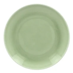 Assiette coupe plate rond vert porcelaine vitrifiée Ø 26,7 cm Vintage - RAK Best