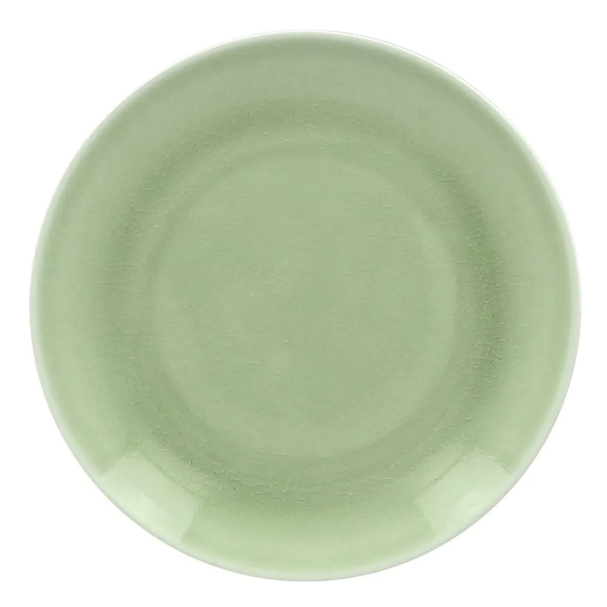 Assiette coupe plate rond vert porcelaine vitrifiée Ø 24 cm Vintage - RAK Hot