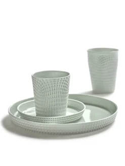 Assiette coupe plate rond vert porcelaine bone china Ø 16 cm Nido - SERAX Hot