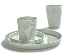 Assiette coupe plate rond vert porcelaine bone china Ø 16 cm Nido - SERAX Hot