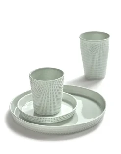 Assiette coupe plate rond vert porcelaine bone china Ø 16 cm Nido - SERAX Hot