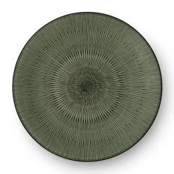 Assiette coupe plate rond vert grès émaillé Ø 27 cm Hypnose - MEDARD DE NOBLAT Outlet