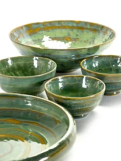 SERAX Assiette coupe plate rond vert grès émaillé Ø 20,5 cm Pure Sea Green Best