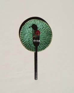 SERAX Assiette coupe plate rond vert grès émaillé Ø 14,5 cm 14,5 cm Verde Lanza