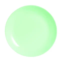 Assiette coupe plate rond vert verre opal Ø 19 cm Diwali - LUMINARC