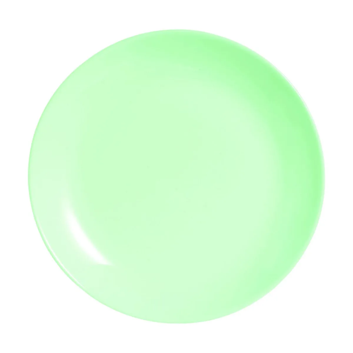 Assiette coupe plate rond vert verre opal Ø 19 cm Diwali - LUMINARC