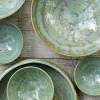 Assiette coupe plate rond vert grès émaillé Ø 28 cm Pure Sea Green - SERAX New