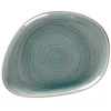 RAK Assiette coupe plate triangulaire Saphire porcelaine vitrifiée 21,9x16,5 cm stone Spot Outlet