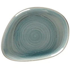RAK Assiette coupe plate triangulaire Saphire porcelaine vitrifiée 21,9x16,5 cm stone Spot Outlet