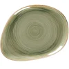 Assiette coupe plate triangulaire Emerald porcelaine vitrifiée 21,9x16,5 cm stone Spot - RAK Clearance