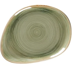 Assiette coupe plate triangulaire Emerald porcelaine vitrifiée 21,9x16,5 cm stone Spot - RAK Clearance