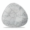 Assiette coupe plate triangulaire gris porcelaine vitrifiée Ø 22,9 cm 22,9x22,9 cm Kintsugi Pearl Grey - CHURCHILL Sale
