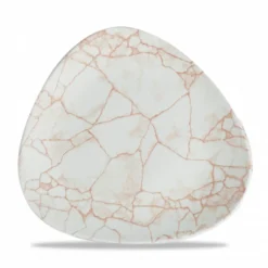 CHURCHILL Assiette coupe plate triangulaire orange porcelaine vitrifiée Ø 22,9 cm 22,9x22,9 cm Kintsugi Corail Online