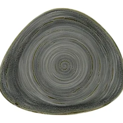 RAK Assiette coupe plate triangulaire Peridot porcelaine vitrifiée 31,4x26,6 cm stone Spot Hot