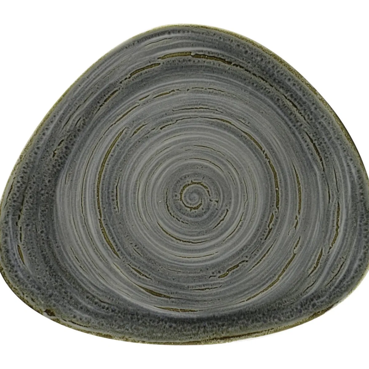 RAK Assiette coupe plate triangulaire Peridot porcelaine vitrifiée 31,4x26,6 cm stone Spot Hot