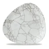 Assiette coupe plate triangulaire gris porcelaine vitrifiée Ø 26,5 cm 26,5x26,5 cm Kintsugi Agate Grey - CHURCHILL Discount