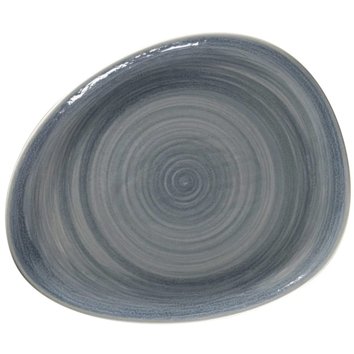 Assiette coupe plate triangulaire Jade porcelaine vitrifiée 27,9x22,4 cm stone Spot - RAK Best