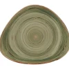 Assiette coupe plate triangulaire Emerald porcelaine vitrifiée 31,4x26,6 cm stone Spot - RAK Sale