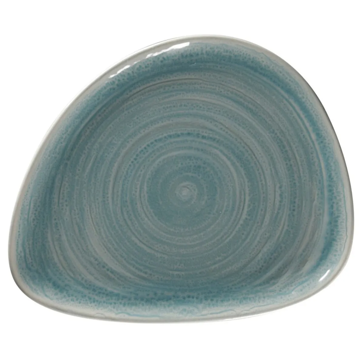 RAK Assiette coupe plate triangulaire Saphire porcelaine vitrifiée 24x19,4 cm stone Spot Outlet