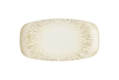 CHURCHILL Assiette coupe rectangulaire Natural porcelaine vitrifiée 35x19 cm Inked Lume Sale