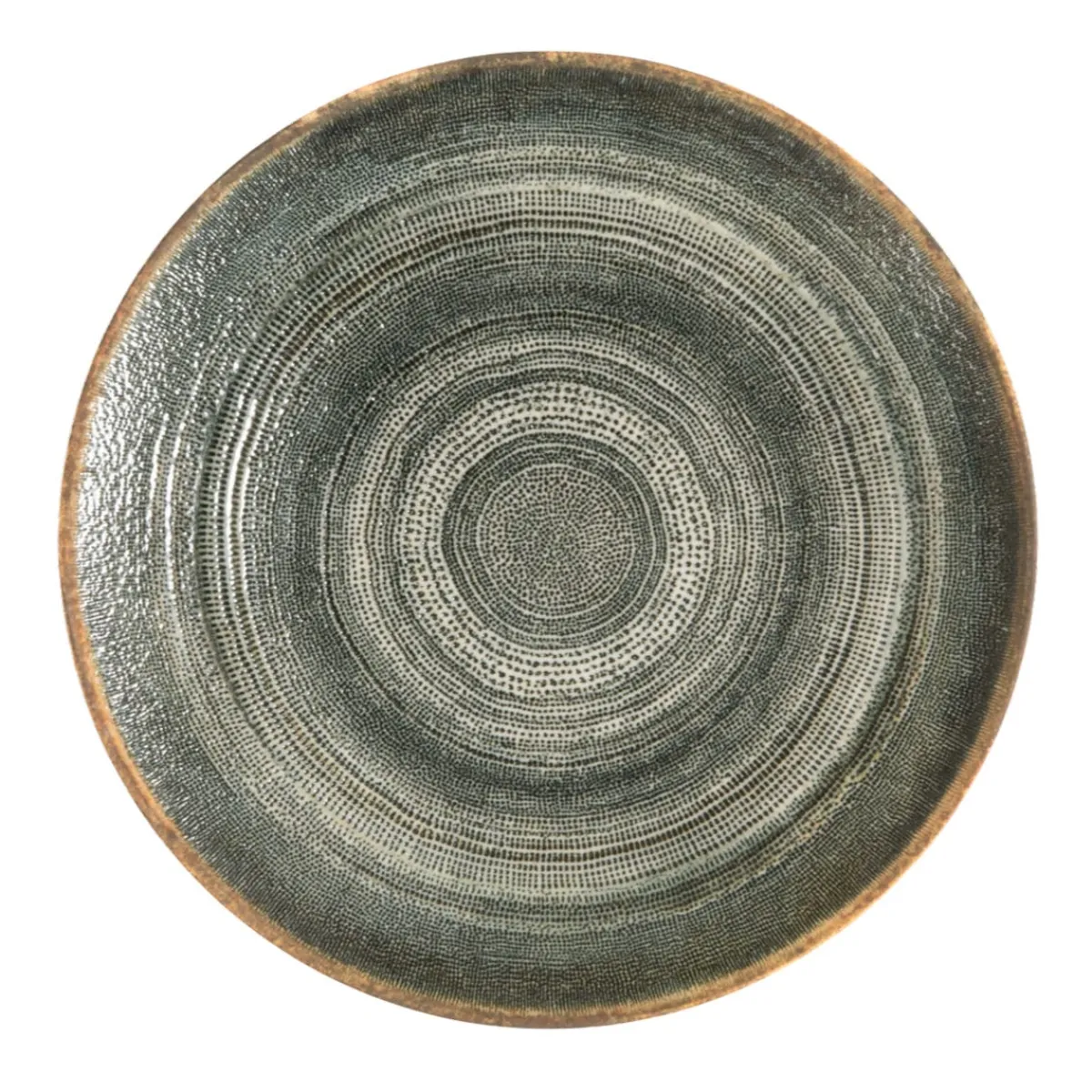 PRO.MUNDI Assiette coupe rond gris anthracite porcelaine Ø 27 cm Terra Online