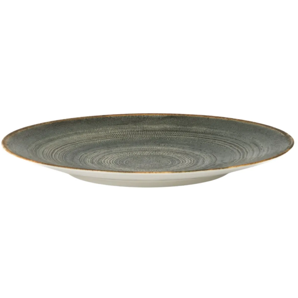 PRO.MUNDI Assiette coupe rond gris anthracite porcelaine Ø 27 cm Terra Online