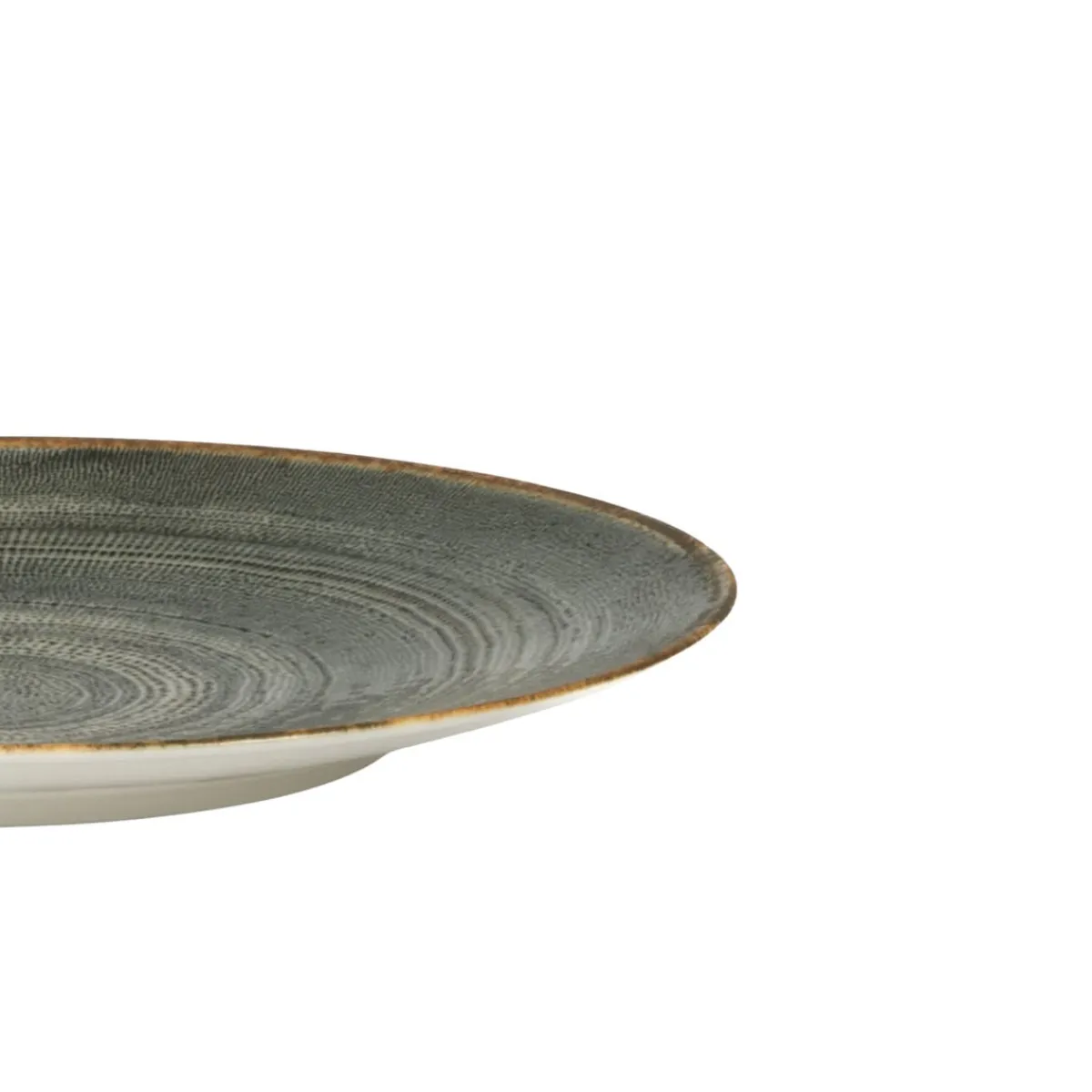 PRO.MUNDI Assiette coupe rond gris anthracite porcelaine Ø 27 cm Terra Online