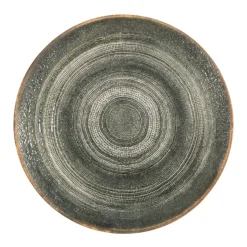 PRO.MUNDI Assiette coupe rond gris anthracite porcelaine Ø 20 cm Terra Hot