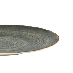 PRO.MUNDI Assiette coupe rond gris anthracite porcelaine Ø 20 cm Terra Hot