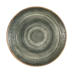 Assiette coupe rond gris anthracite porcelaine Ø 16 cm Terra - PRO.MUNDI New